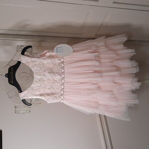 American Princess Light Pink Floral Layered Dress